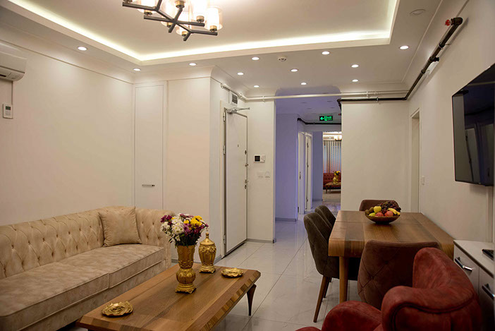 The Cedar Duplex iç mekânından bir kare